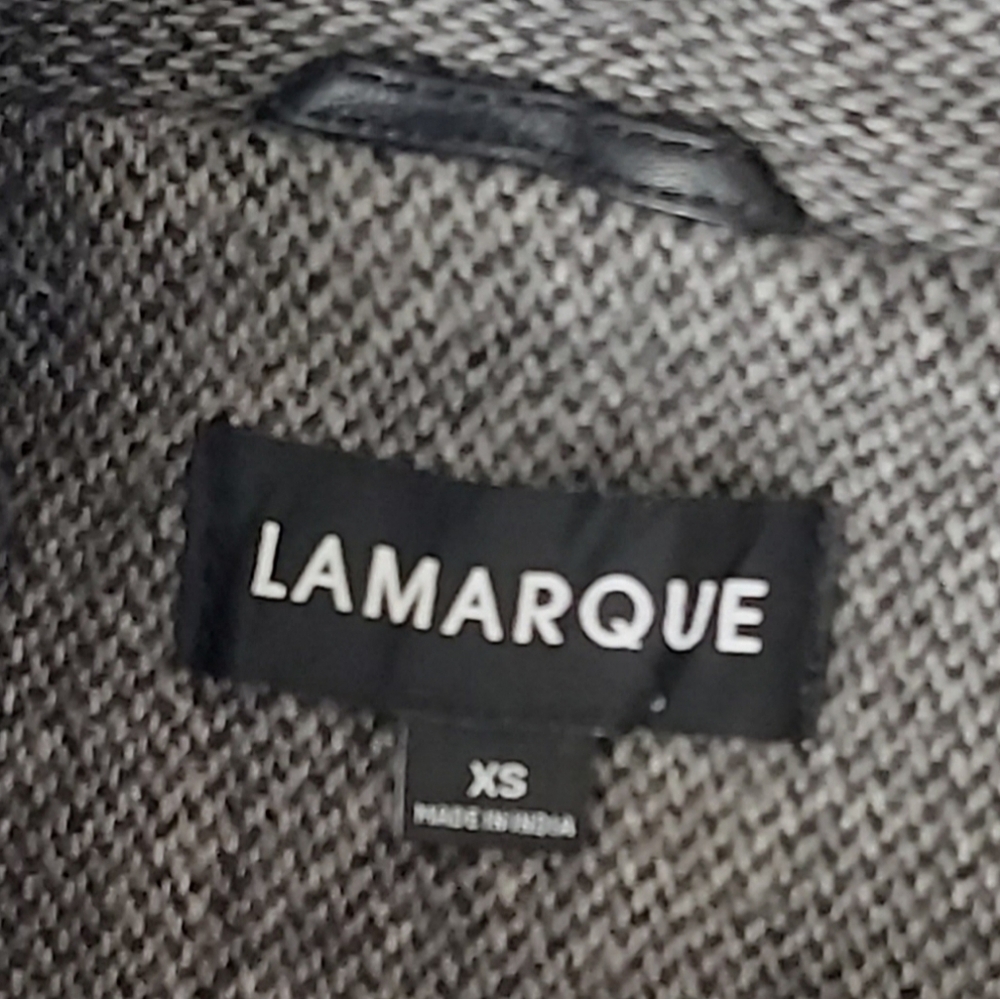 Lamarque Wool & Leather Cropped Jacket - Picture 15 of 15